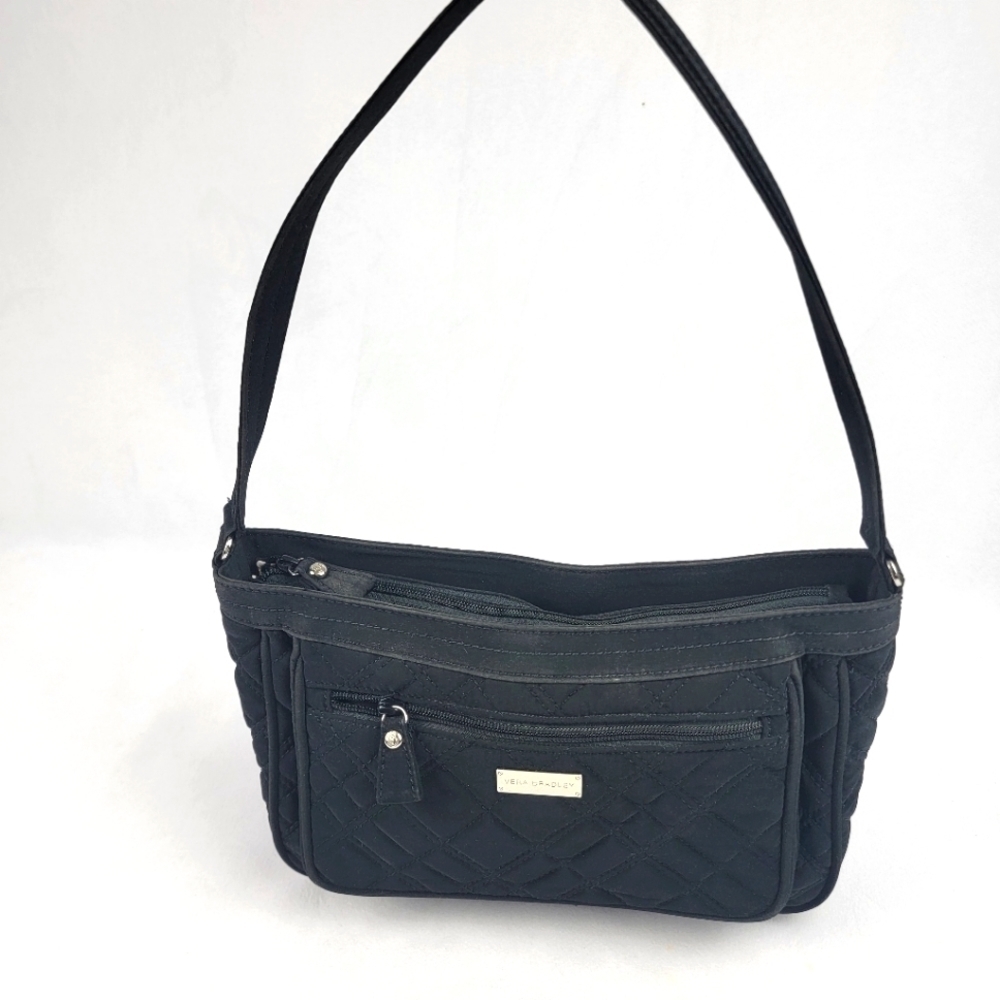 Vera‎ Bradley black quilted small shoulder bag